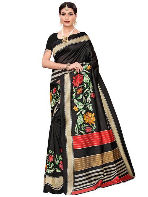 floral mysore silk saree - 16540062 - Very Small Image - 1