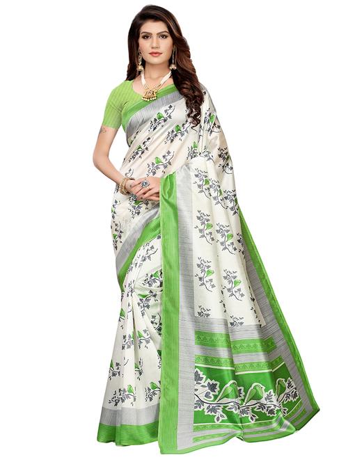floral mysore silk saree - 16540066 - Very Small Image - 1