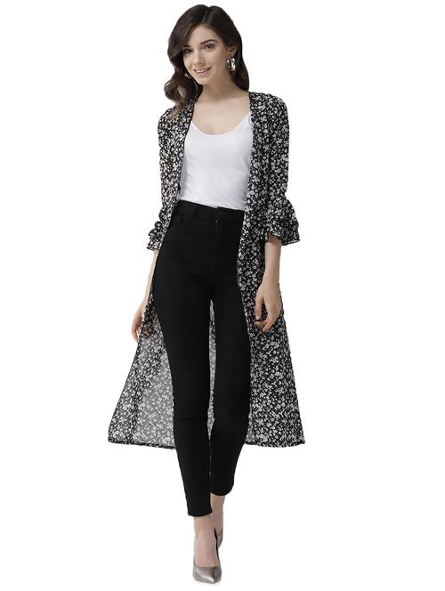 floral printed straight shrug - 16540511 - Very Small Image - 1