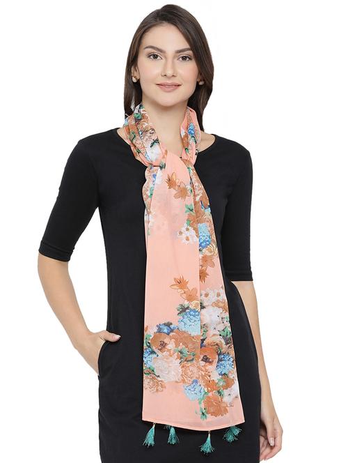 pink polyester scarf - 16540532 - Very Small Image - 1