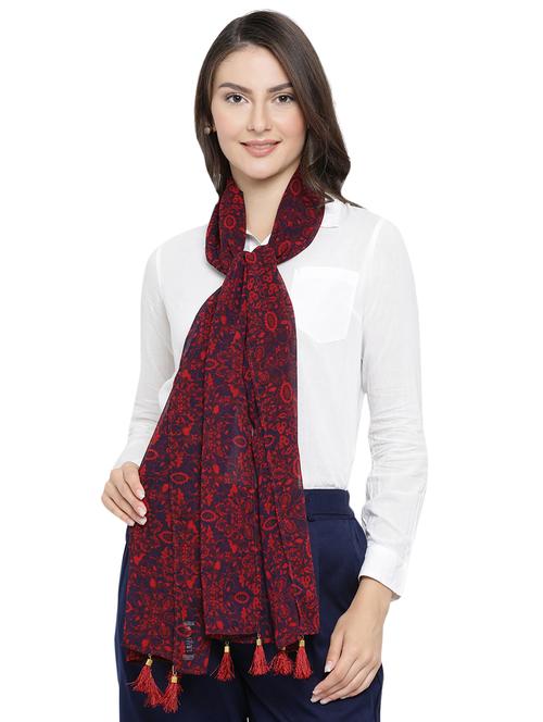 red polyester scarf - 16540534 - Very Small Image - 1