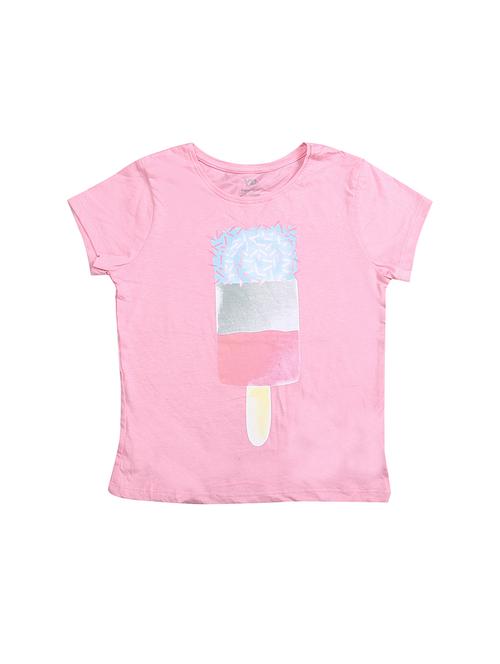 pink cotton regular tee - 16541180 - Very Small Image - 1