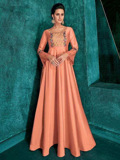 embroidered semi-stitched suit - 16542410 - Very Small Image - 1