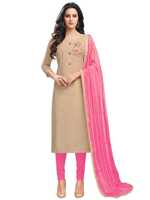 embroidered unstitched suit - 16542626 - Very Small Image - 1