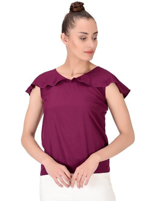 ruffle detail solid top - 16542924 - Very Small Image - 1