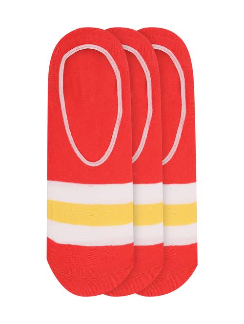 pack of 3 red cotton ankle length sock - 16543294 - Very Small Image - 1