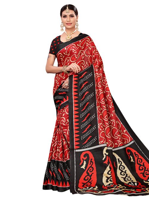 paisley printed saree with blouse - 16543328 - Very Small Image - 1
