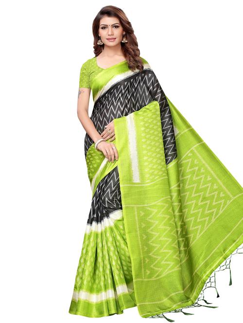 chevron printed saree with blouse - 16543418 - Very Small Image - 1
