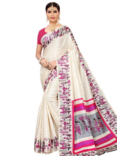 warli printed saree with blouse - 16543439 - Very Small Image - 1