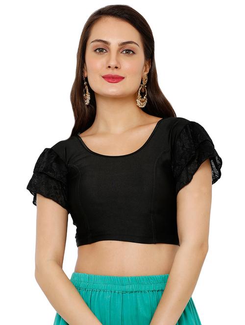 lace solid blouse - 16543686 - Very Small Image - 1