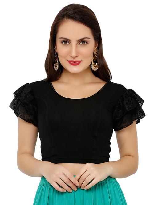 lace solid blouse - 16543690 - Very Small Image - 1