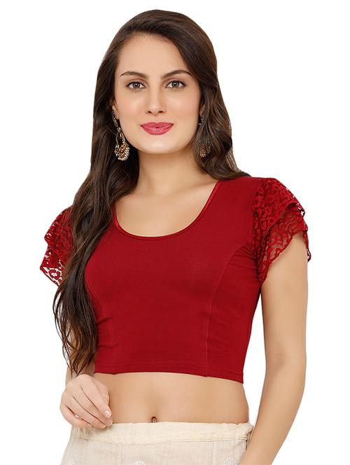 lace solid blouse - 16543691 - Very Small Image - 1