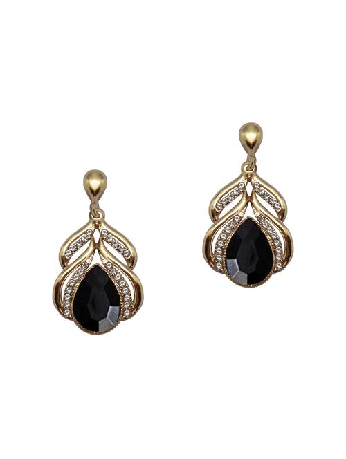 black metal drop earrings - 16544733 - Very Small Image - 1