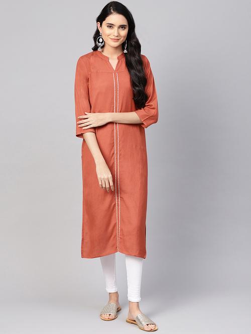 solid straight kurta - 16544960 - Very Small Image - 1