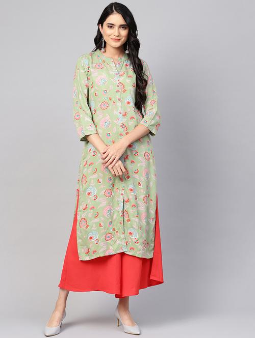 printed straight kurta - 16544967 - Very Small Image - 1