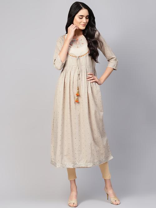 embroidered anarkali kurta - 16544995 - Very Small Image - 1