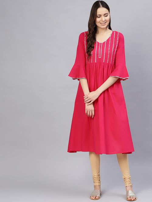 embroidered anarkali kurta - 16545020 - Very Small Image - 1