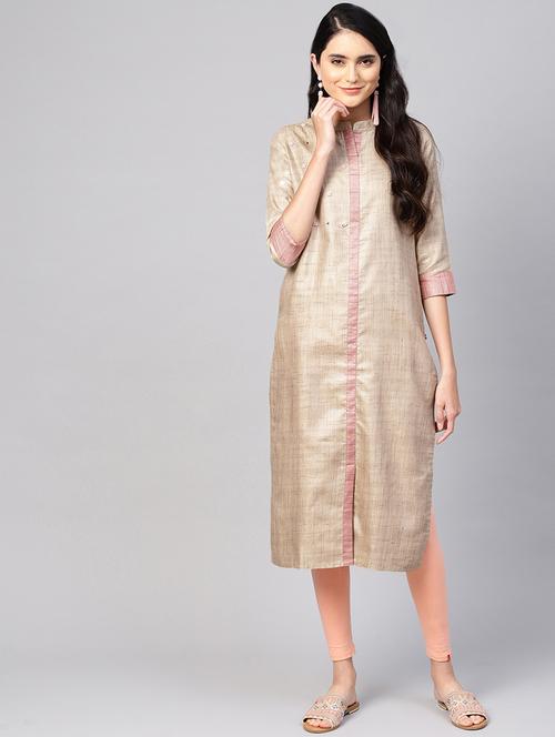 embroidered straight kurta - 16545025 - Very Small Image - 1