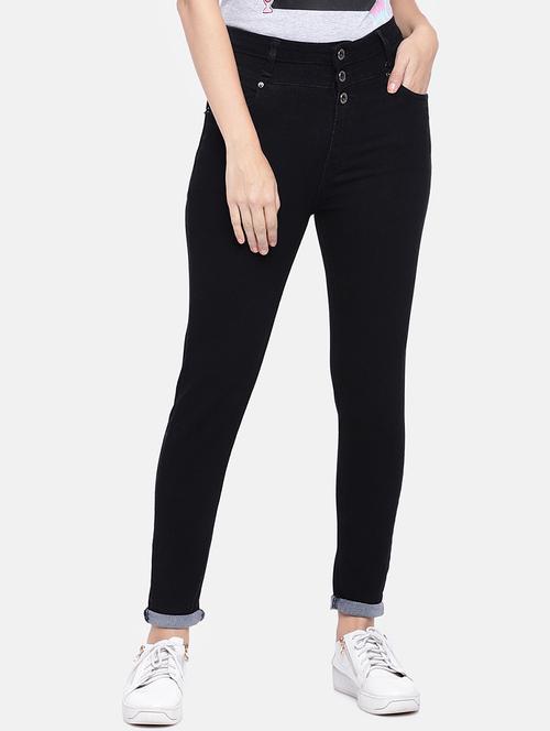 turn up hem button detail jeans - 16545030 - Very Small Image - 1