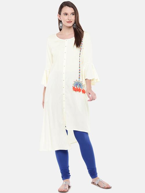 embroidered a-line high-low kurta - 16545064 - Very Small Image - 1