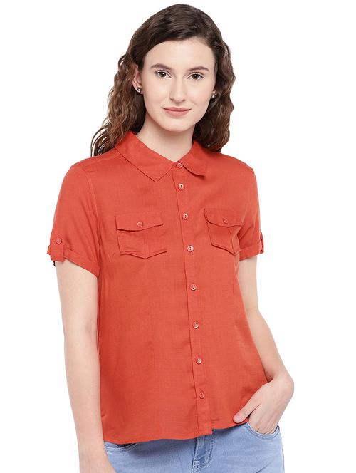 turn up sleeved pocket patch shirt - 16545233 - Very Small Image - 1