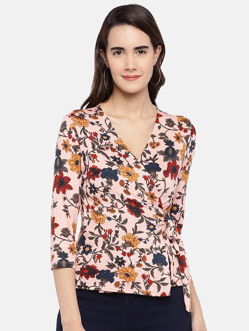 tie up floral top - 16545270 - Very Small Image - 1