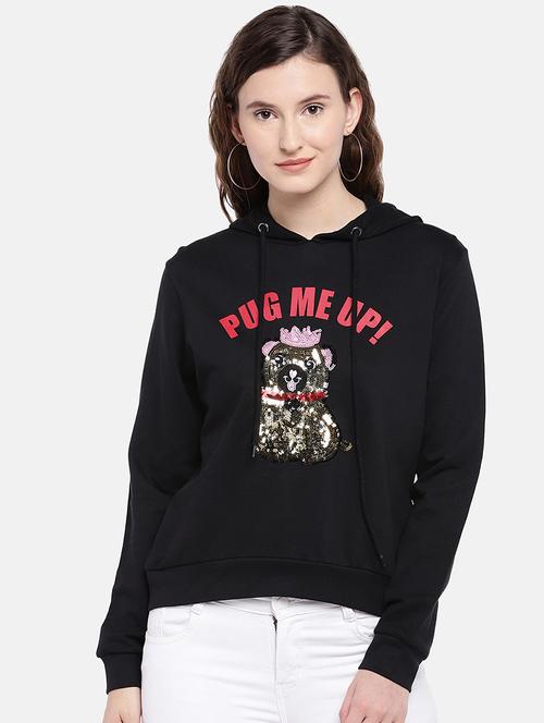 graphic sequins hooded sweatshirt - 16545329 - Very Small Image - 1