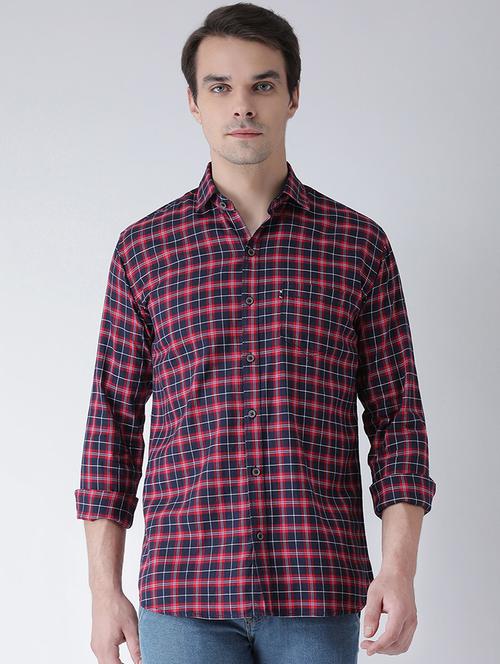 red checkered casual shirt - 16545366 - Very Small Image - 1