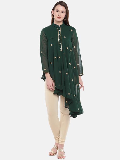 embroidered asymmetric kurta - 16545406 - Very Small Image - 1