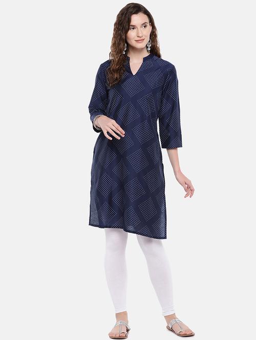 polka dots straight kurta - 16545409 - Very Small Image - 1