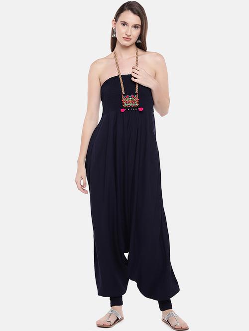 off shoulder smocked jumpsuit - 16545416 - Very Small Image - 1