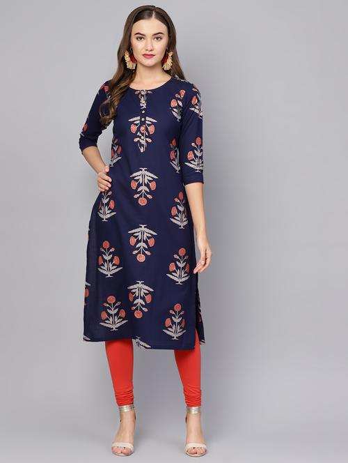 floral straight kurta - 16546578 - Very Small Image - 1