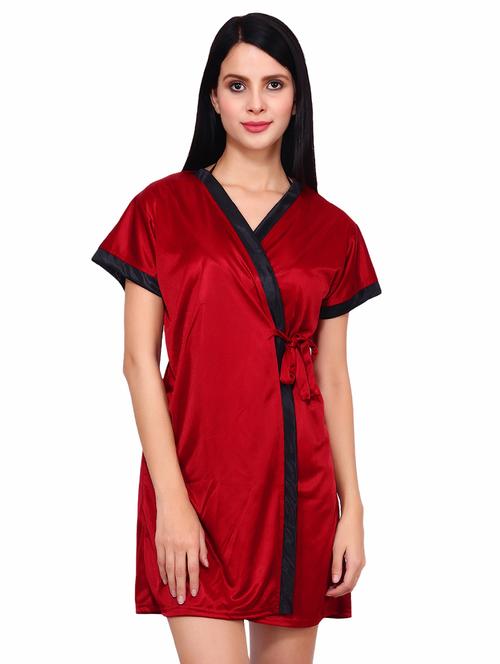 contrast bind solid robe - 16546777 - Very Small Image - 1