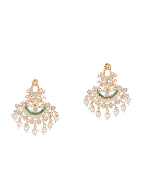 green gold plated drop earring - 16546932 - Very Small Image - 1