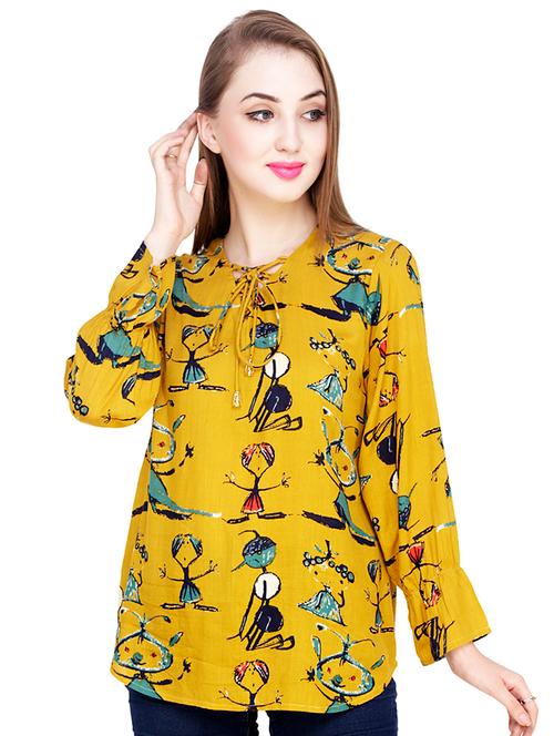 tie up neck quirky top - 16546950 - Very Small Image - 1