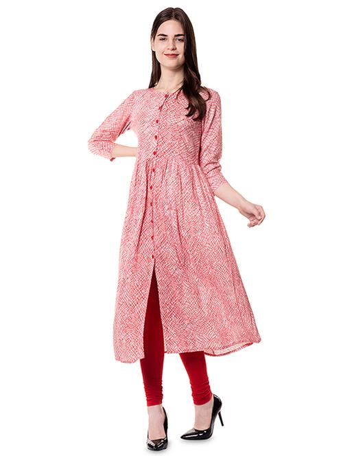 abstract print a-line kurta - 16547242 - Very Small Image - 1