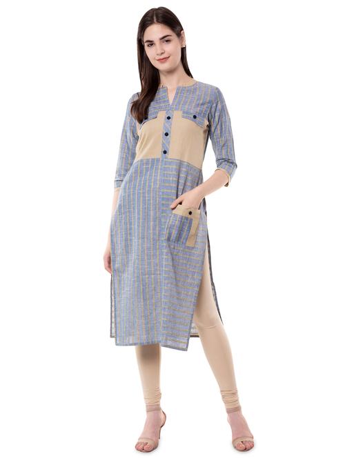 checkered straight kurta - 16547246 - Very Small Image - 1