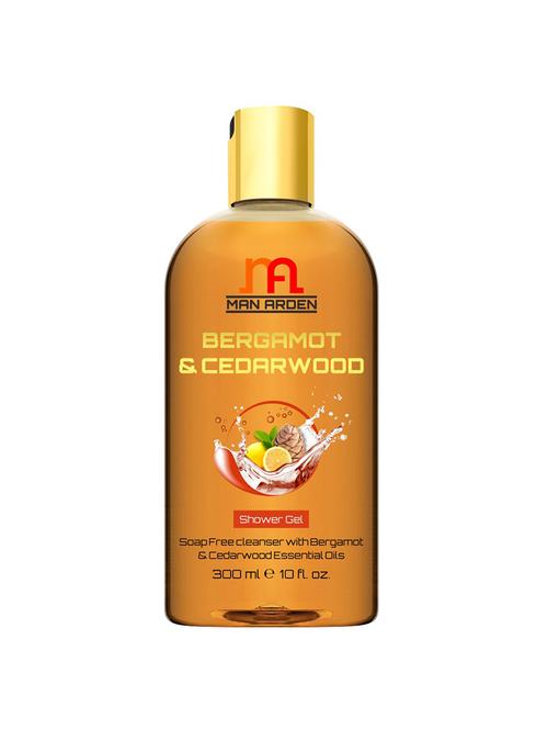 man arden bergamot & cedarwood shower gel - bergamot & cedarwood essential oils body wash - 300 ml - 16547726 - Very Small Image - 1
