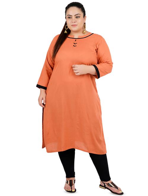 solid straight kurta - 16547850 - Very Small Image - 1