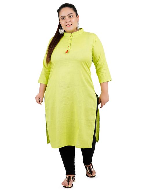 solid straight kurta - 16547858 - Very Small Image - 1