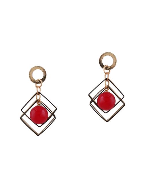 red zinc drop earring - 16548108 - Very Small Image - 1