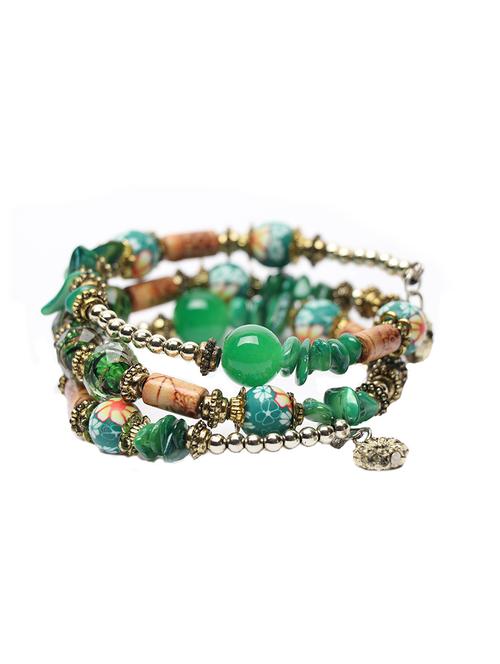 green glass beaded bracelet - 16548225 - Very Small Image - 1