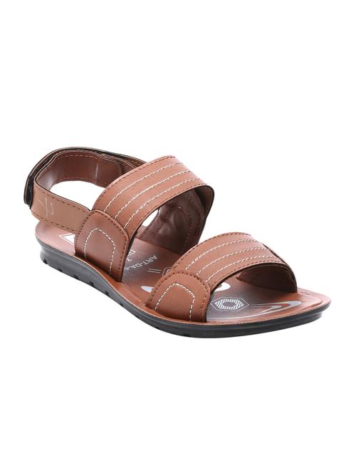 tan leatherette back strap sandals - 16548349 - Very Small Image - 1