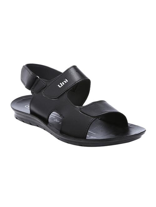 black leatherette back strap sandals - 16548350 - Very Small Image - 1