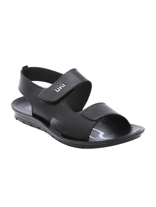 black leatherette back strap sandals - 16548353 - Very Small Image - 1