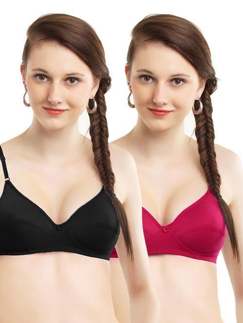 set of 2 floral patch bra - 16548456 - Very Small Image - 1