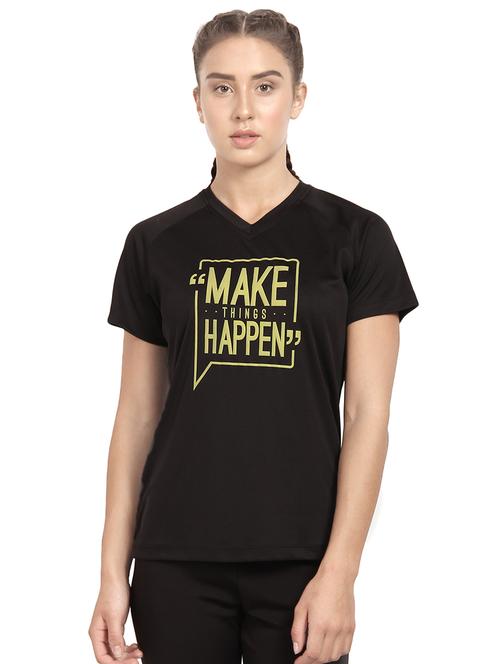 v neck quirky text tee - 16548638 - Very Small Image - 1