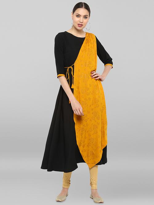 color block layered kurta - 16548728 - Very Small Image - 1