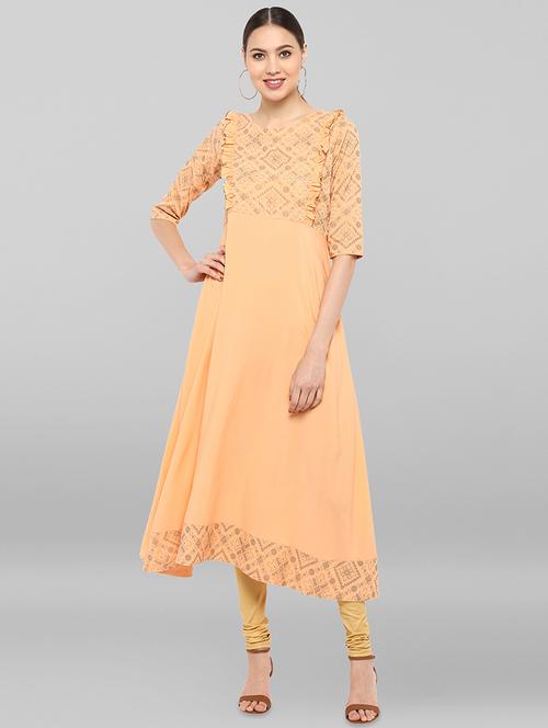 pastel flared kurta - 16548737 - Very Small Image - 1