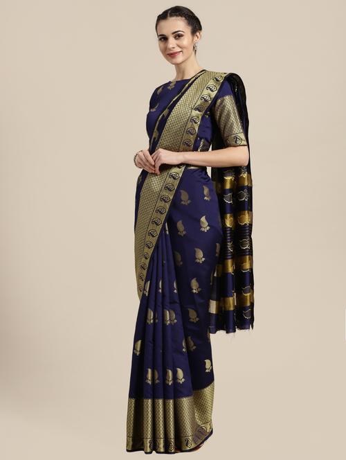 self-design woven saree with blouse - 16549450 - Very Small Image - 1